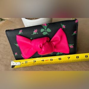 Betsey Johnson Wristlet Wallet Rosebud